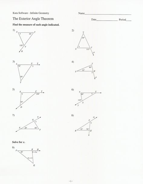 Similar Triangles Worksheet Kuta