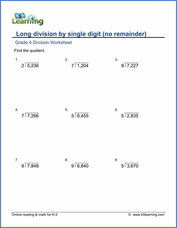 Decimal Division For Class 4