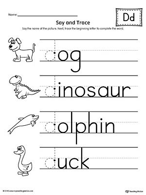 Letter Tracing Worksheets D