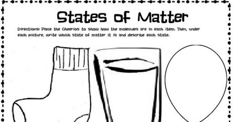 States Of Matter Worksheet Pdf