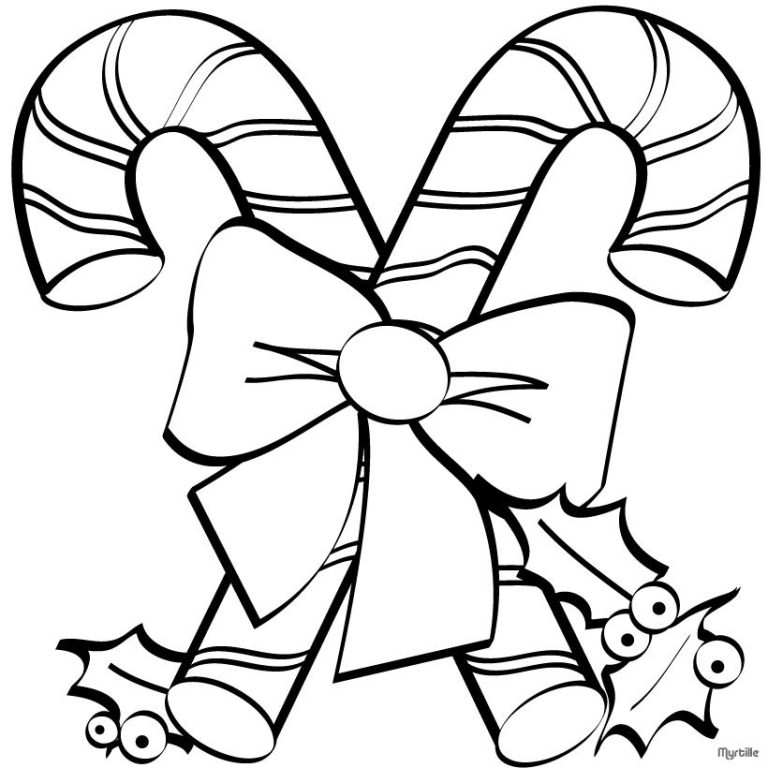 Candy Cane Coloring Pages