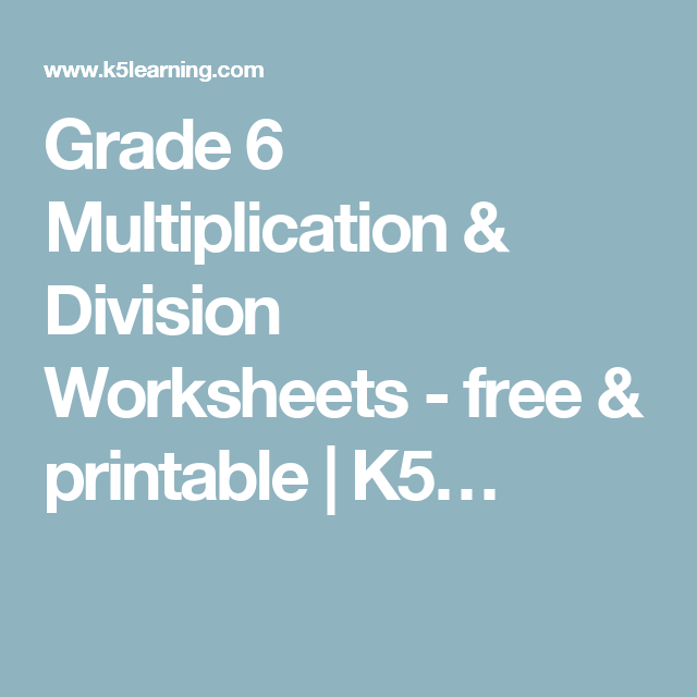 K5 Learning Worksheets Grade 5