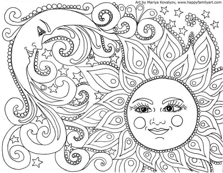 Moon Coloring Pages