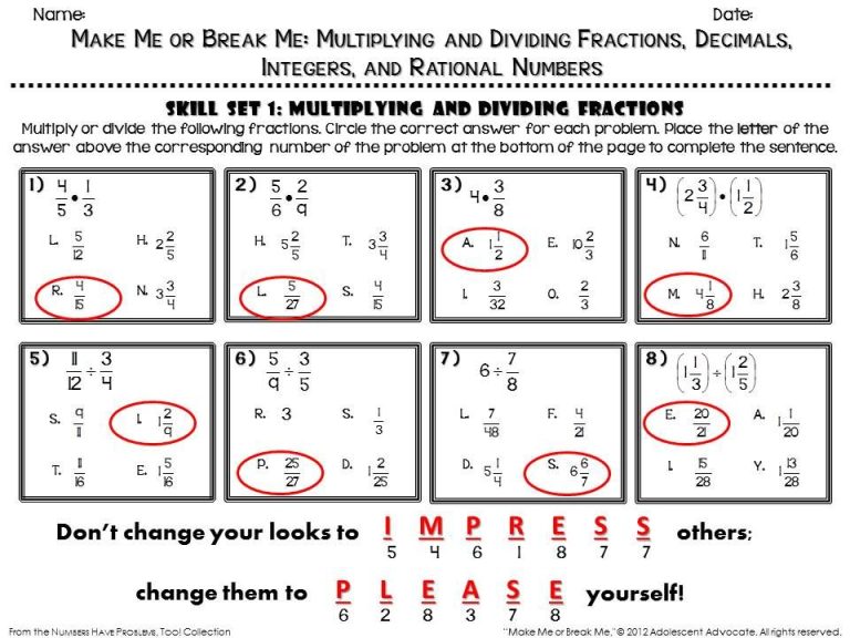 Sets Worksheet For Grade 7