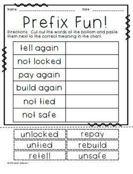 Prefixes Worksheets Grade 4