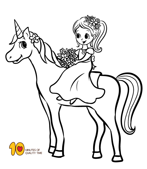 Unicorn Coloring Pages