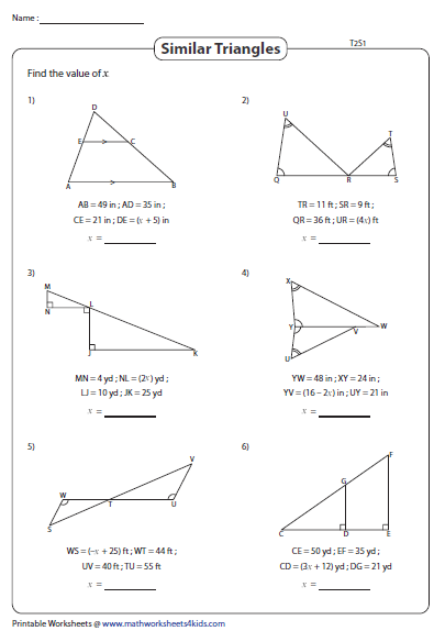 Similar Figures Worksheet Geometry