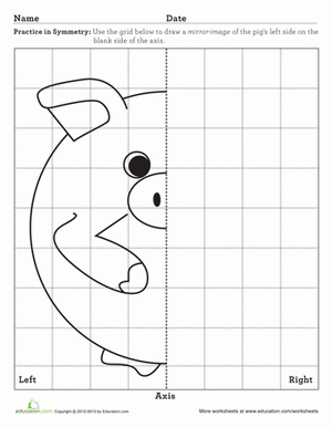 Grid Drawing Worksheets Symmetry