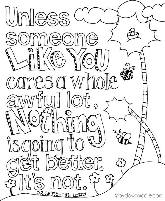 Dr Seuss Coloring Pages Quotes