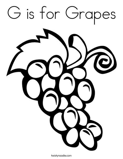 Grapes Coloring Page