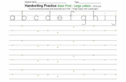 Free Handwriting Worksheets For Kindergarten