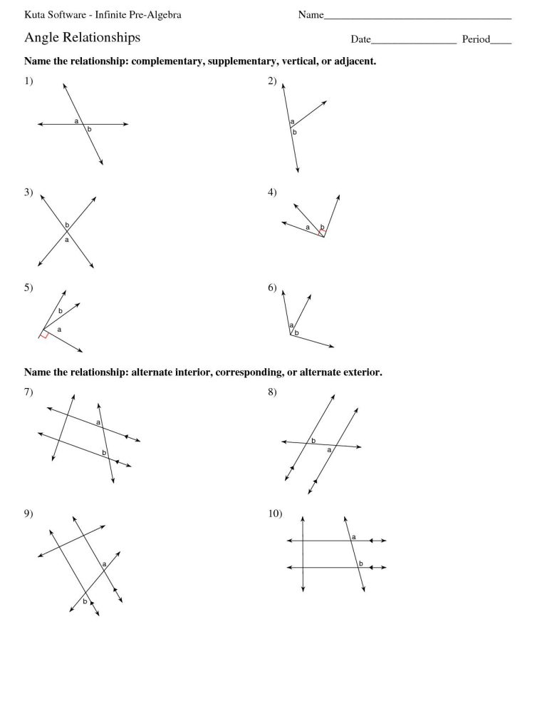 Exterior Angle Theorem Worksheet Kuta