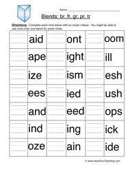 Consonant Blends Worksheets For Grade 2