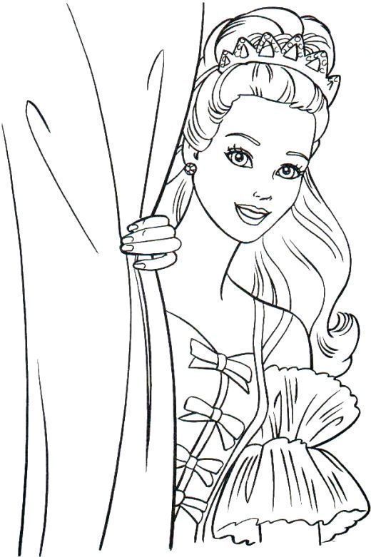 Princess Coloring Beautiful Barbie