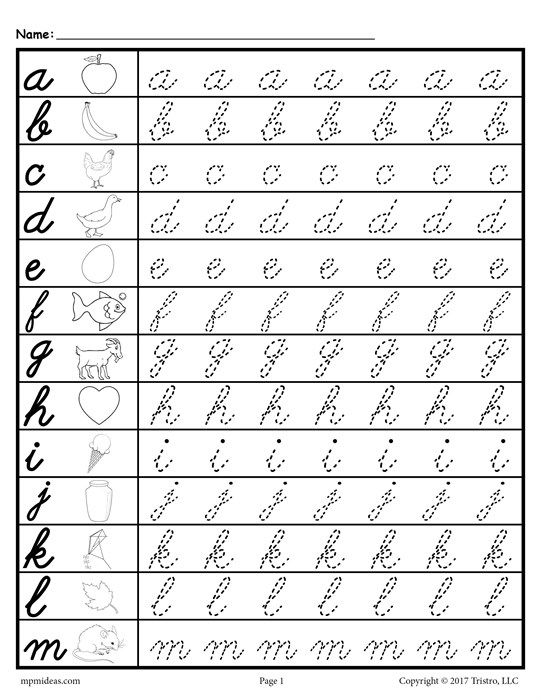 Cursive Writing Abc Worksheets Pdf