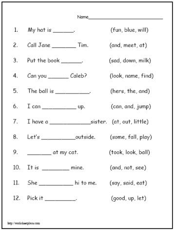 Free Printable 1st Grade Reading Worksheets