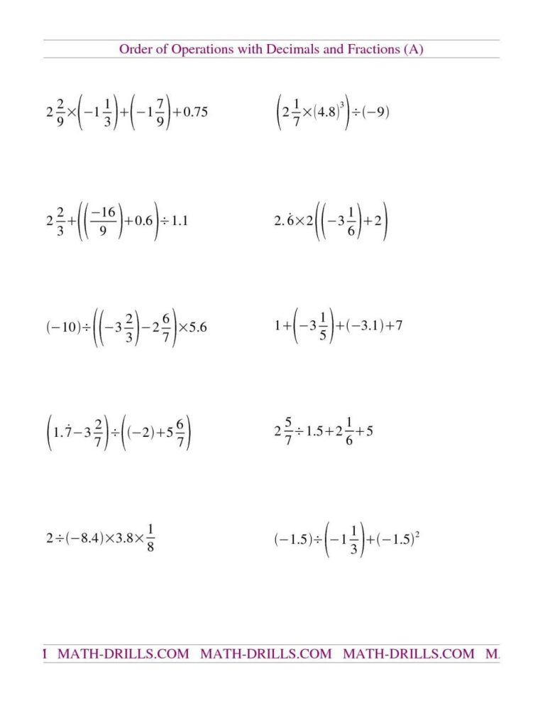 Function Operations Worksheet Answers With Work