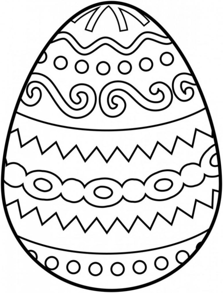 Black And White Easter Coloring Pages