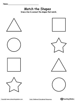 Preschool Activities Worksheets Matching