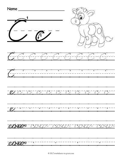 Cursive Worksheets C