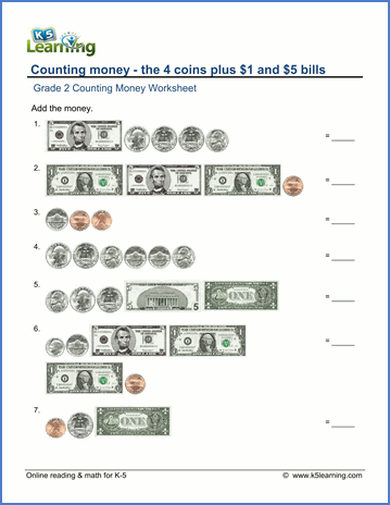 Counting Coins Worksheets