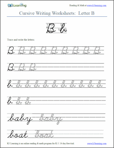 Cursive Handwriting Worksheets Free