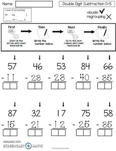 Touch Math Worksheets Pdf