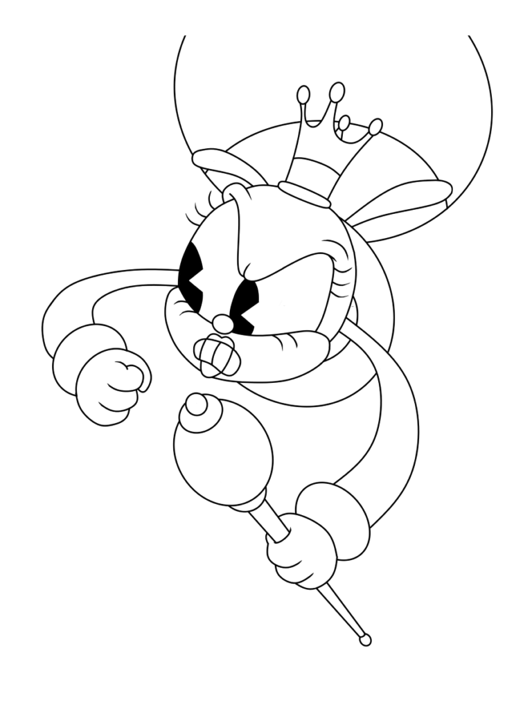 Cuphead Coloring Page