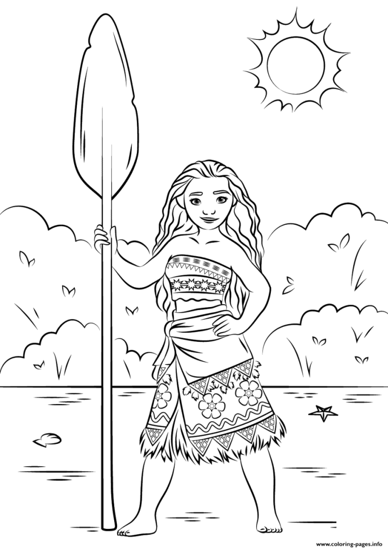 Moana Colouring Pages