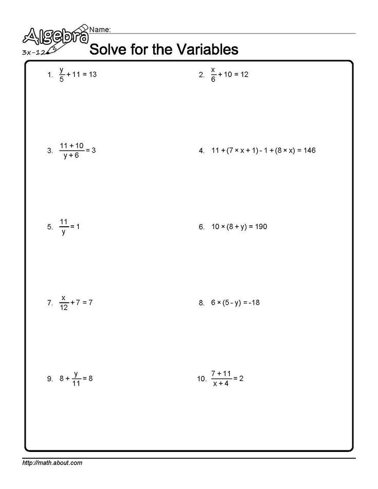 Algebraic Fractions Worksheet Grade 7