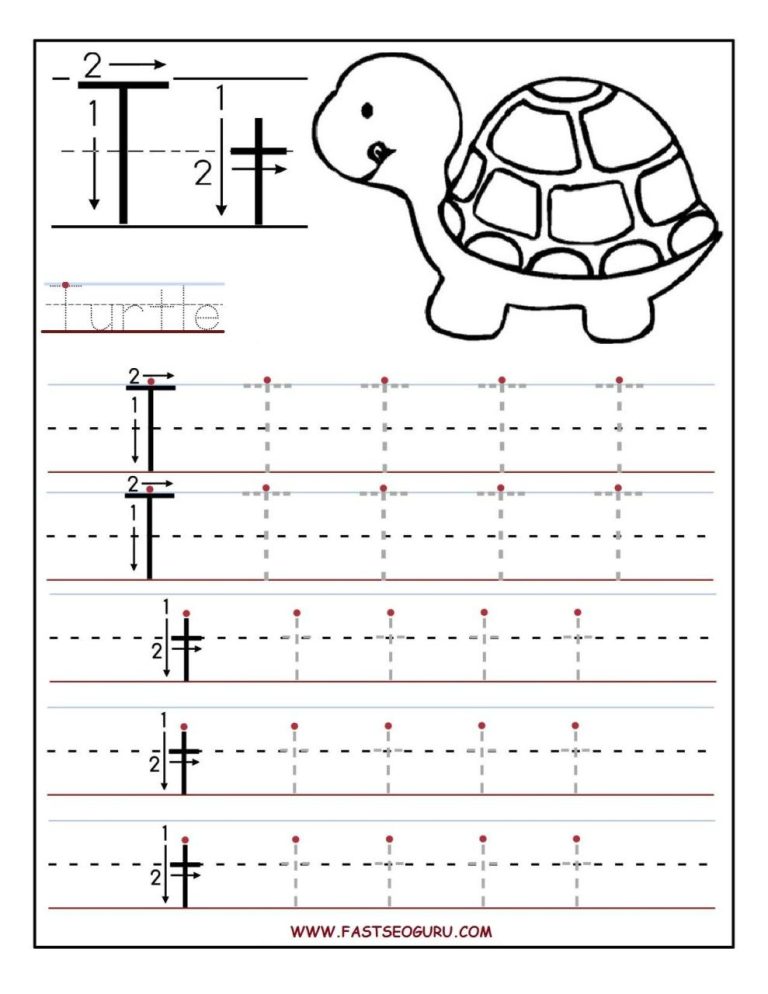 Free Printable Preschool Worksheets Tracing Letters T