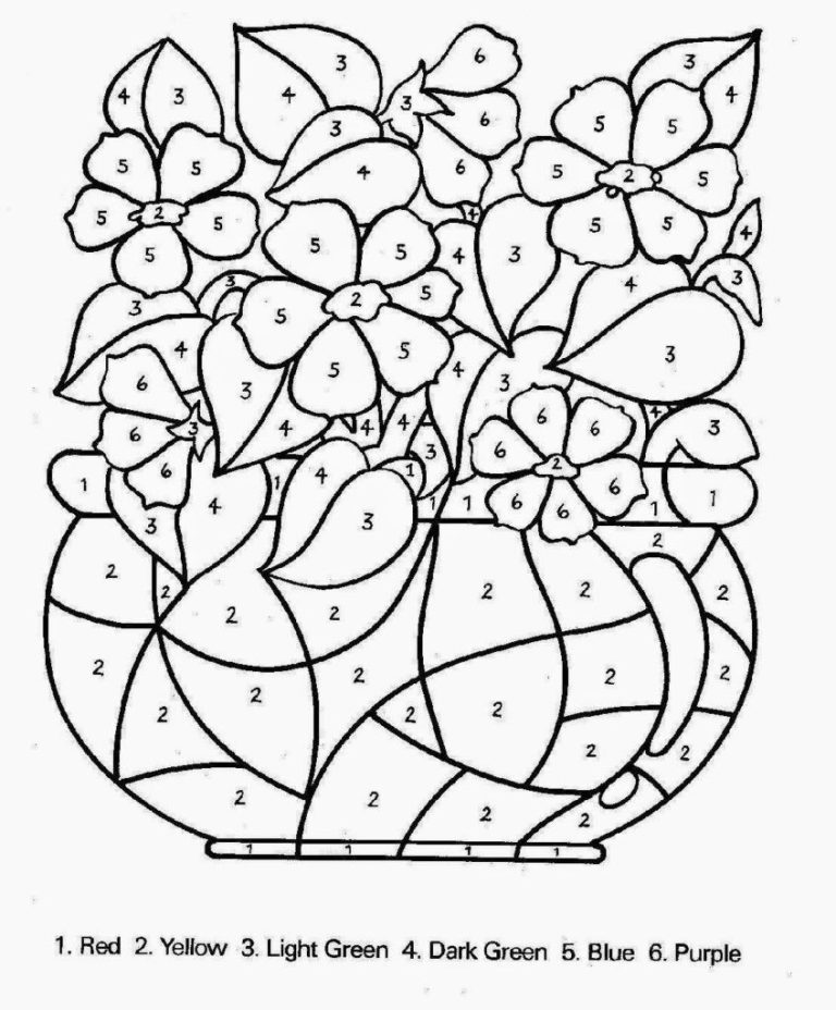 Color By Number Coloring Pages