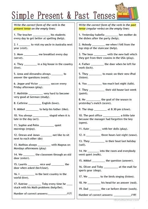 English Sheets For Grade 4