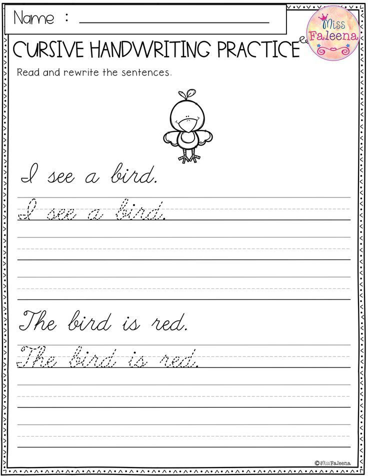 Cursive Worksheets For 3rd Grade