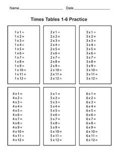 6 Times Table Worksheet Printable