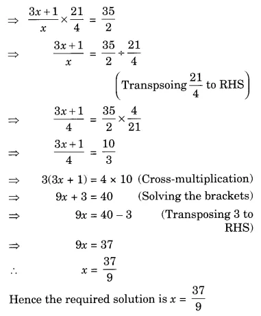 Linear Equations In One Variable Class 8 Worksheets