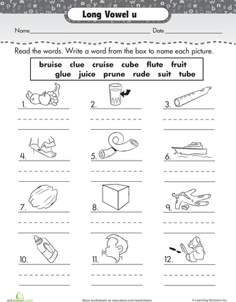 Long And Short Vowel Sounds Worksheets 2nd Grade