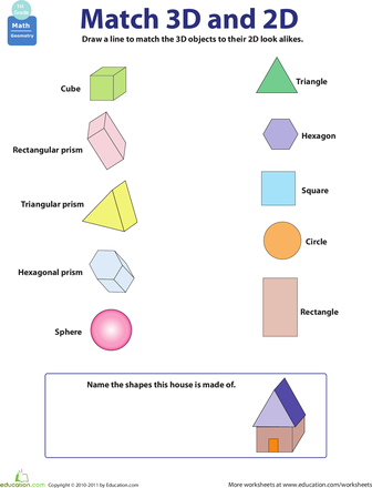 2nd Grade 3d Shapes Worksheets Pdf