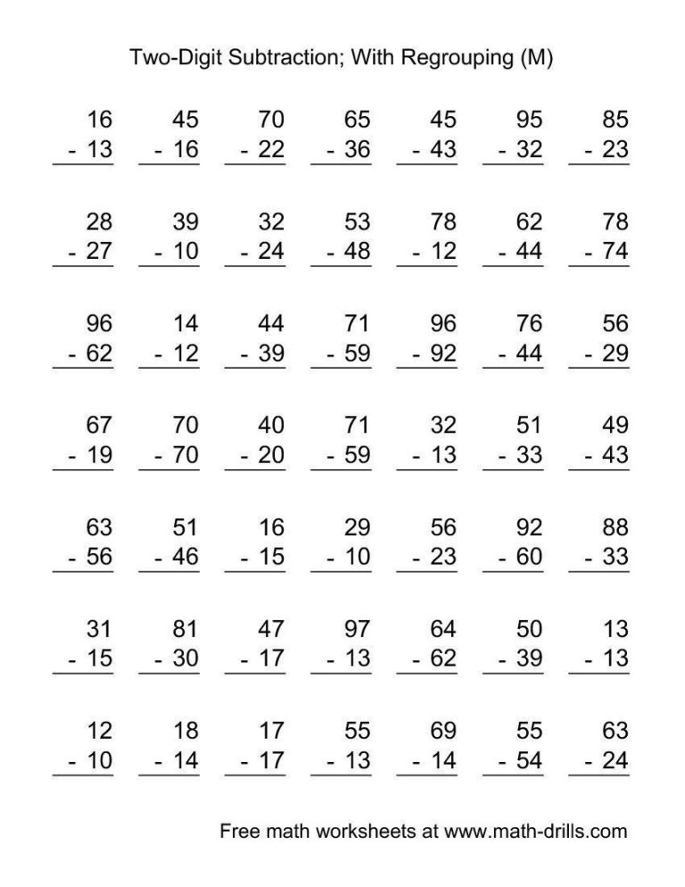 Printable Math Worksheets