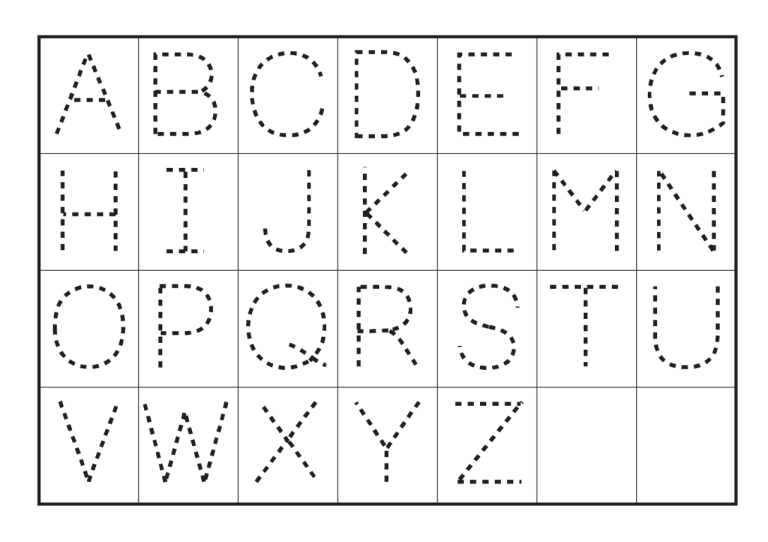 Traceable Letters Printable Free