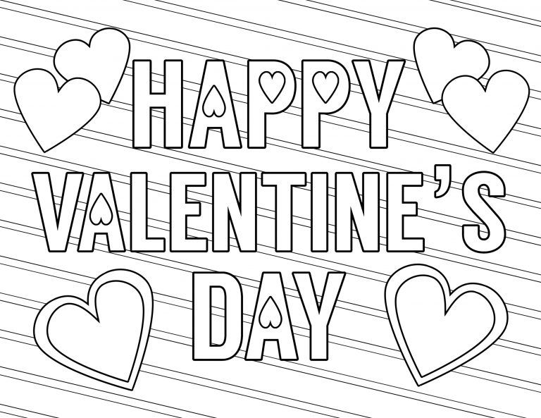 Valentines Colouring Pages