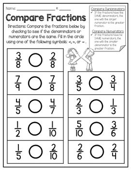 Ordering Fractions Worksheet Grade 4