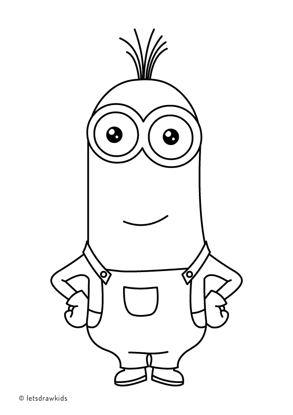 Minion Coloring Pages Kevin