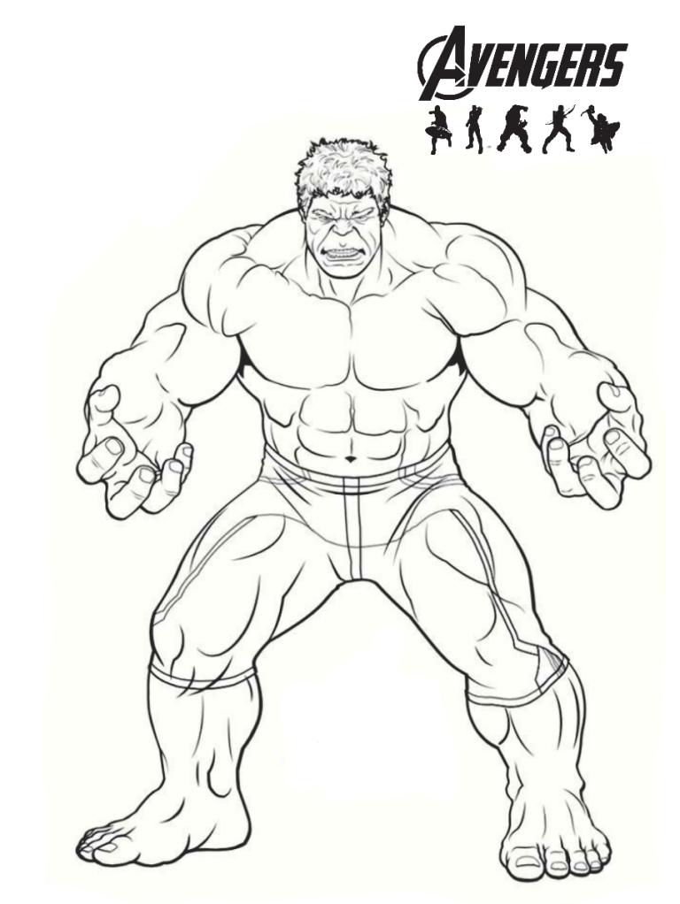 Hulk Coloring Pages Avengers