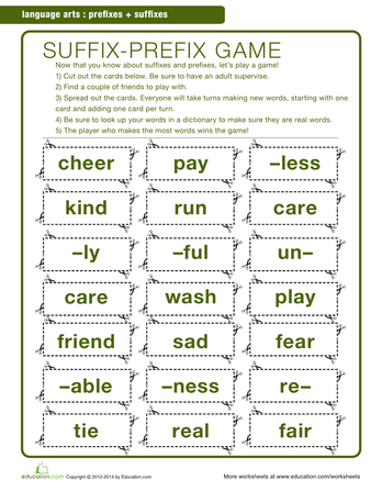 Prefixes And Suffixes Worksheets Pdf