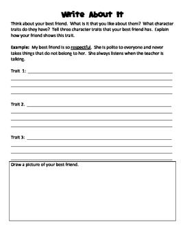 Character Traits Worksheet 6th Grade