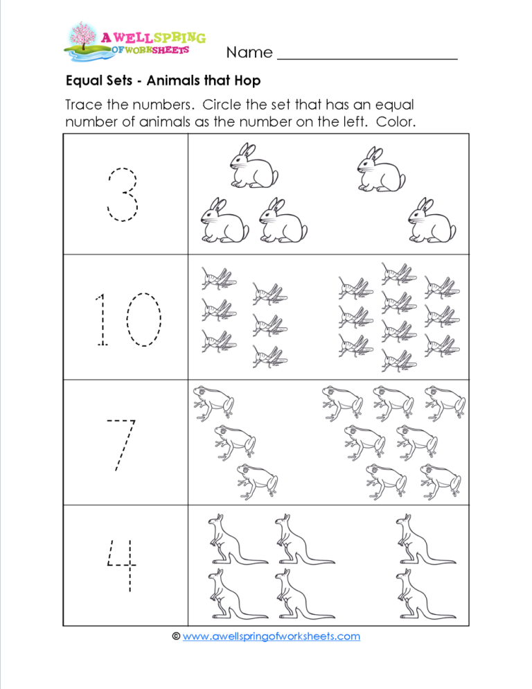 Sets Worksheet Kindergarten