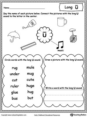 Long Vowel Sounds Worksheets Pdf