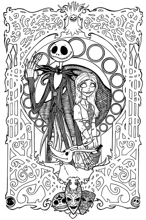 Nightmare Before Christmas Coloring Sheets