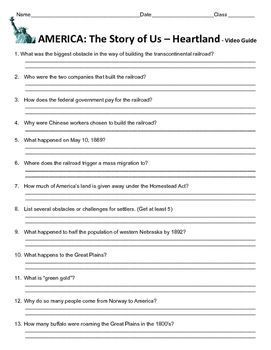 America The Story Of Us Worksheets